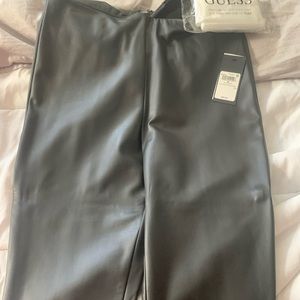 2 total, 1 pair Guess faux leather, one pair stretchies